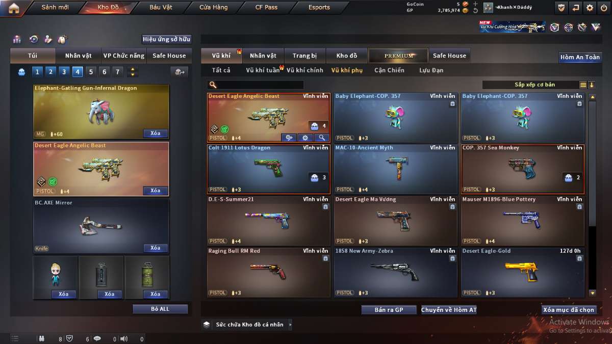 shop acc cf uy tin gia re